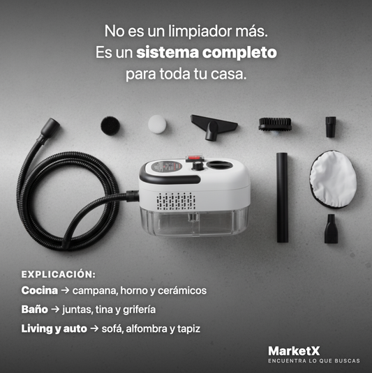 VaporX™ : Limpiador A Vapor Presion 2500w Portatil